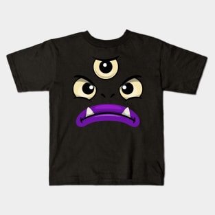 Creepy 3 eyed face Kids T-Shirt